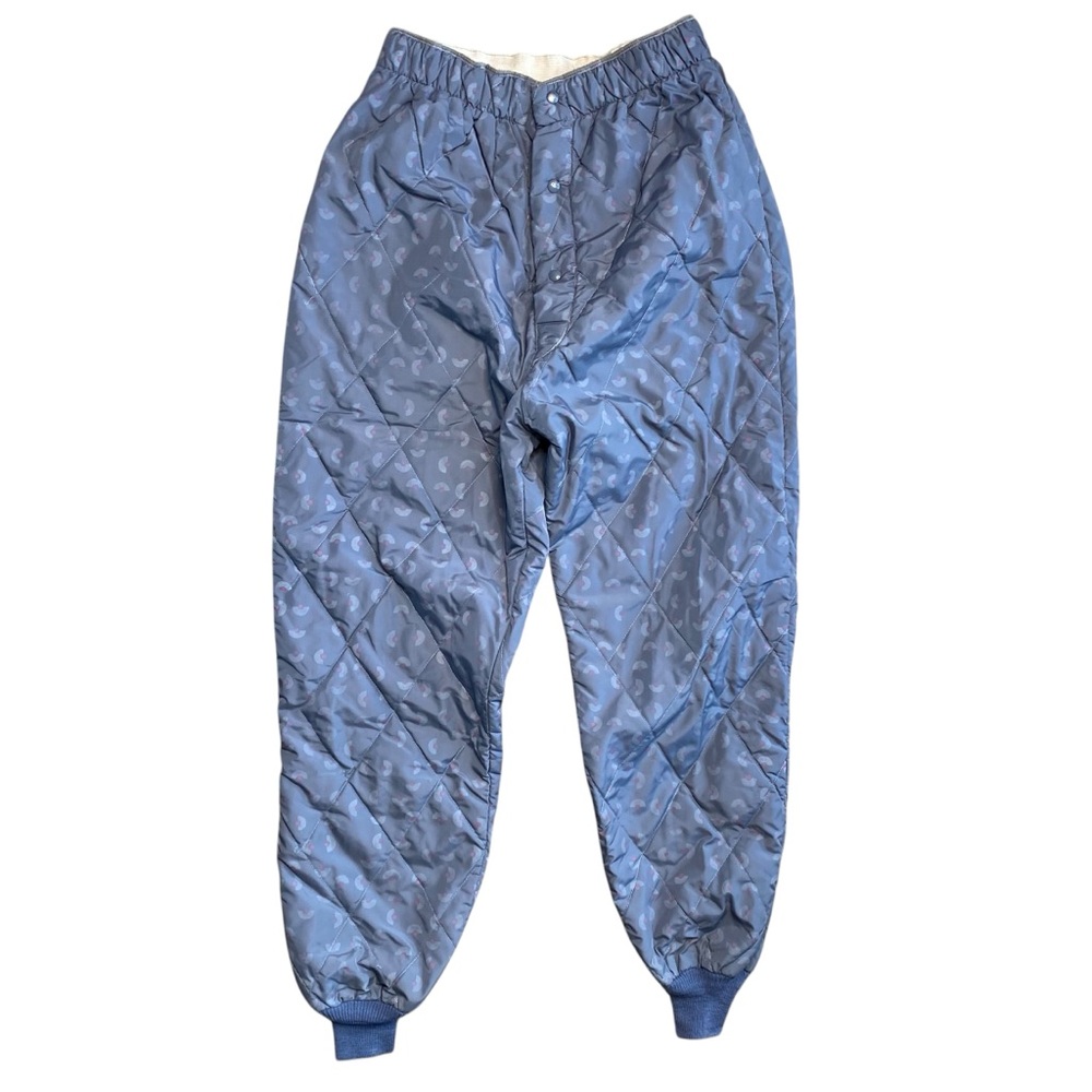 Diamond Quilted Insulated VTG Jogger AOP Streetwear Retro Sportswear L XL Puffer